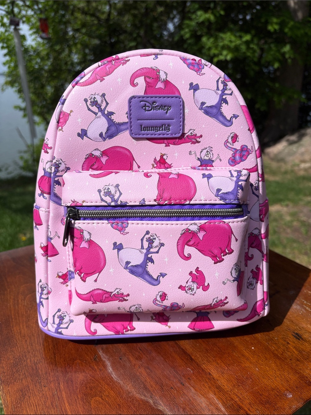 Loungefly Pink & Purple Disney Madam Mim Mint backpack